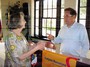 President Dona talks to the County Public Health Officer